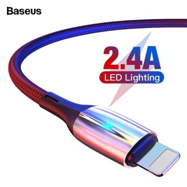 [1m và 2m] Cáp sạc và truyền dữ liệu tốc độ cao Baseus Horizontal Data Lightning cho iP iPad 2.4A