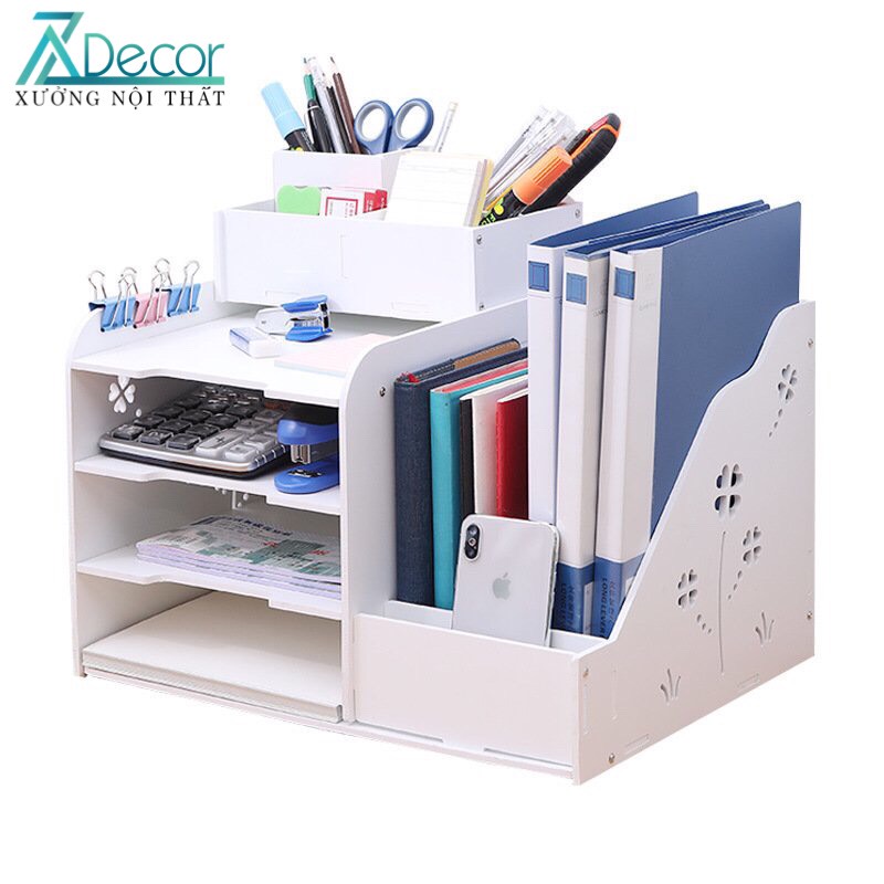 Kệ để tài liệu, kệ văn phòng đa năng chất liệu gỗ nhựa, chống nước 100%