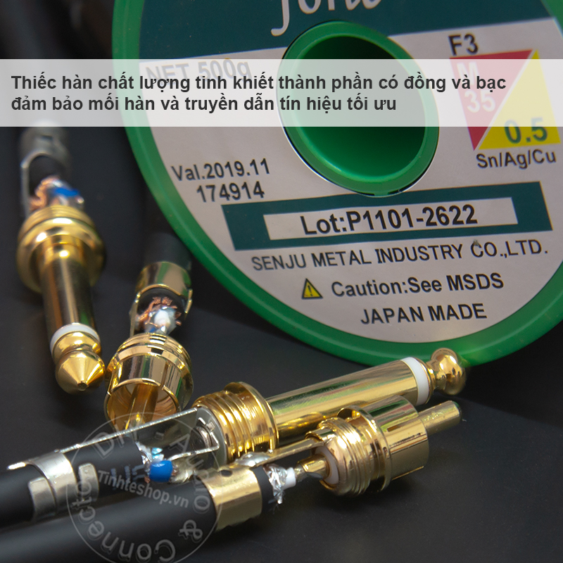 Dây 6 ly sang hoa sen 2 sợi DIY 0.5M đến 5M - Cáp 6.5mm ra AV cắm cho Mixer Âm ly Loa