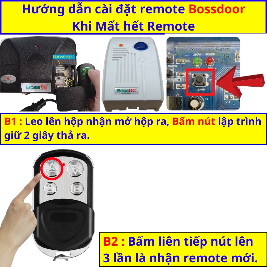 Chìa khóa Remote Cửa Cuốn Bosdoor 5