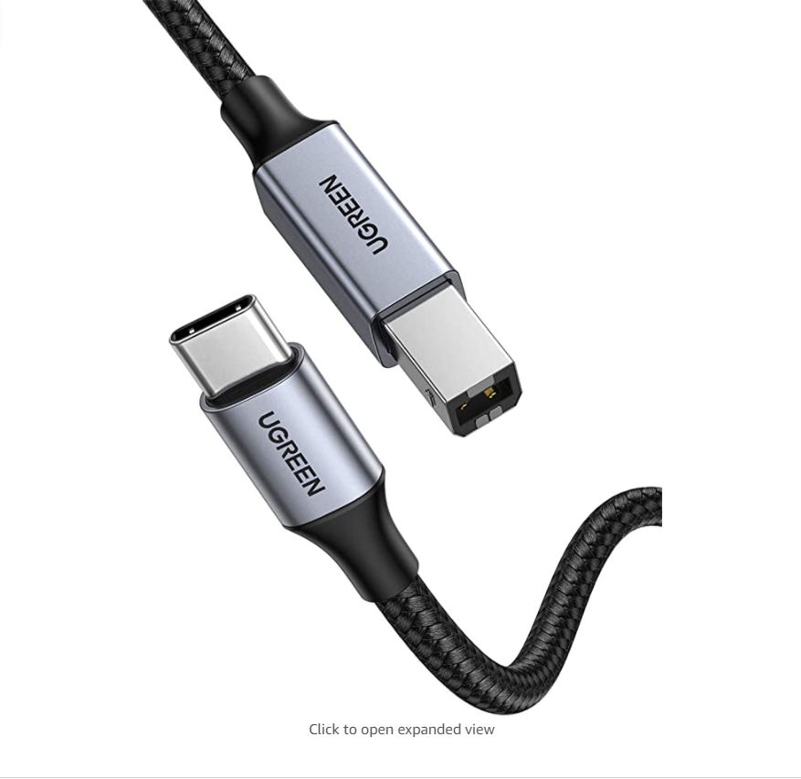 Dây máy in hỗ trợ cổng USB type C sang USB B dài 1-3m UGREEN US370