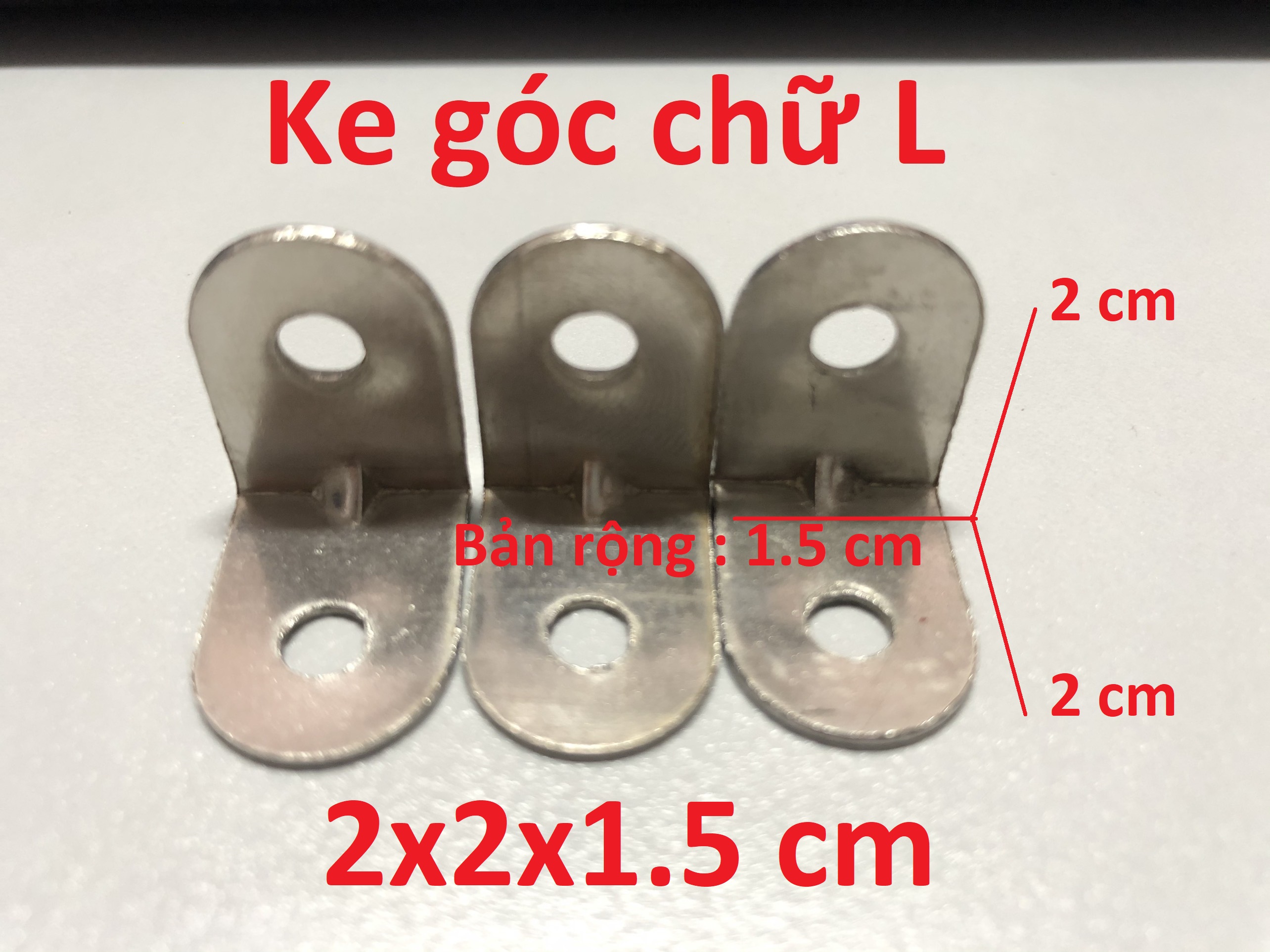 10 Ke góc vuông INOX chữ L bản rộng 1.5 cm ( 2x2x1.5 cm )