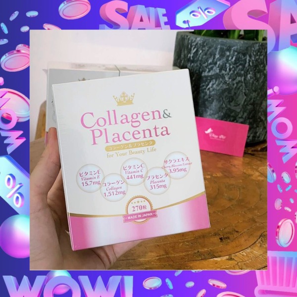 Viên Uống Đẹp Da Collagen Placenta Nhật Bản – 270 viên (DATE 2/2023) cao cấp