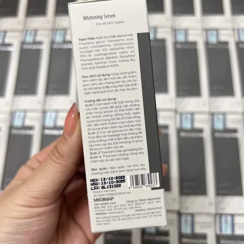 Maxibac Whitening Serum giúp làm sáng da, mờ nám