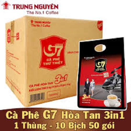 HCM COMBO 2 BICH Cà phê hòa tan G7 3in1 - Trung Nguyên Legend - Bịch 50