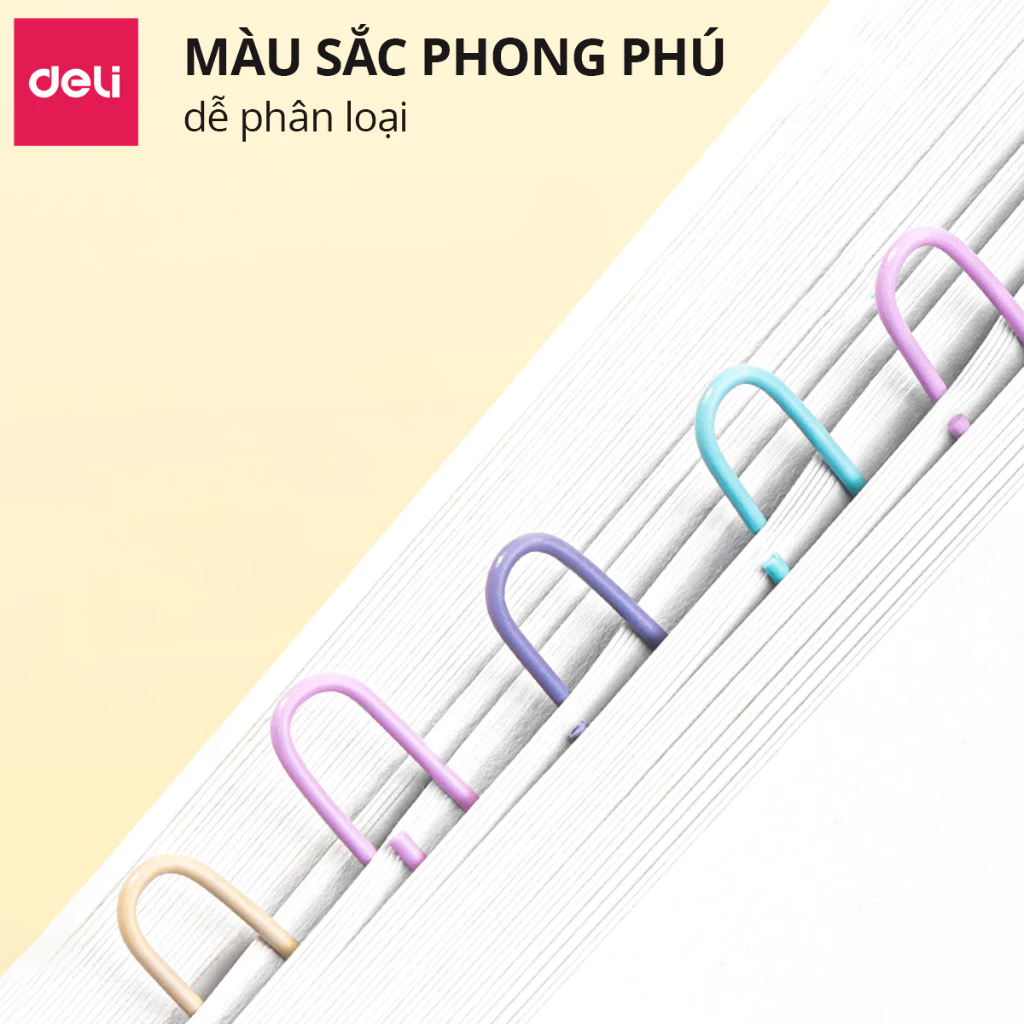 Hộp 100 Ghim Vòng Deli 0024 - Kẹp Giấy Tài Liệu Đa Năng Tiện Lợi
