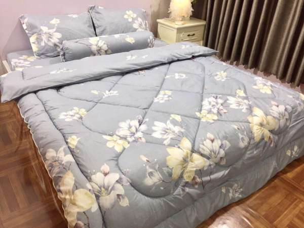 SÉT CHĂN PHAO GA GỐI COTTON KT HÀNG 5 MÓN CÓ VỎ GỐI ÔM KT 1M6*2M