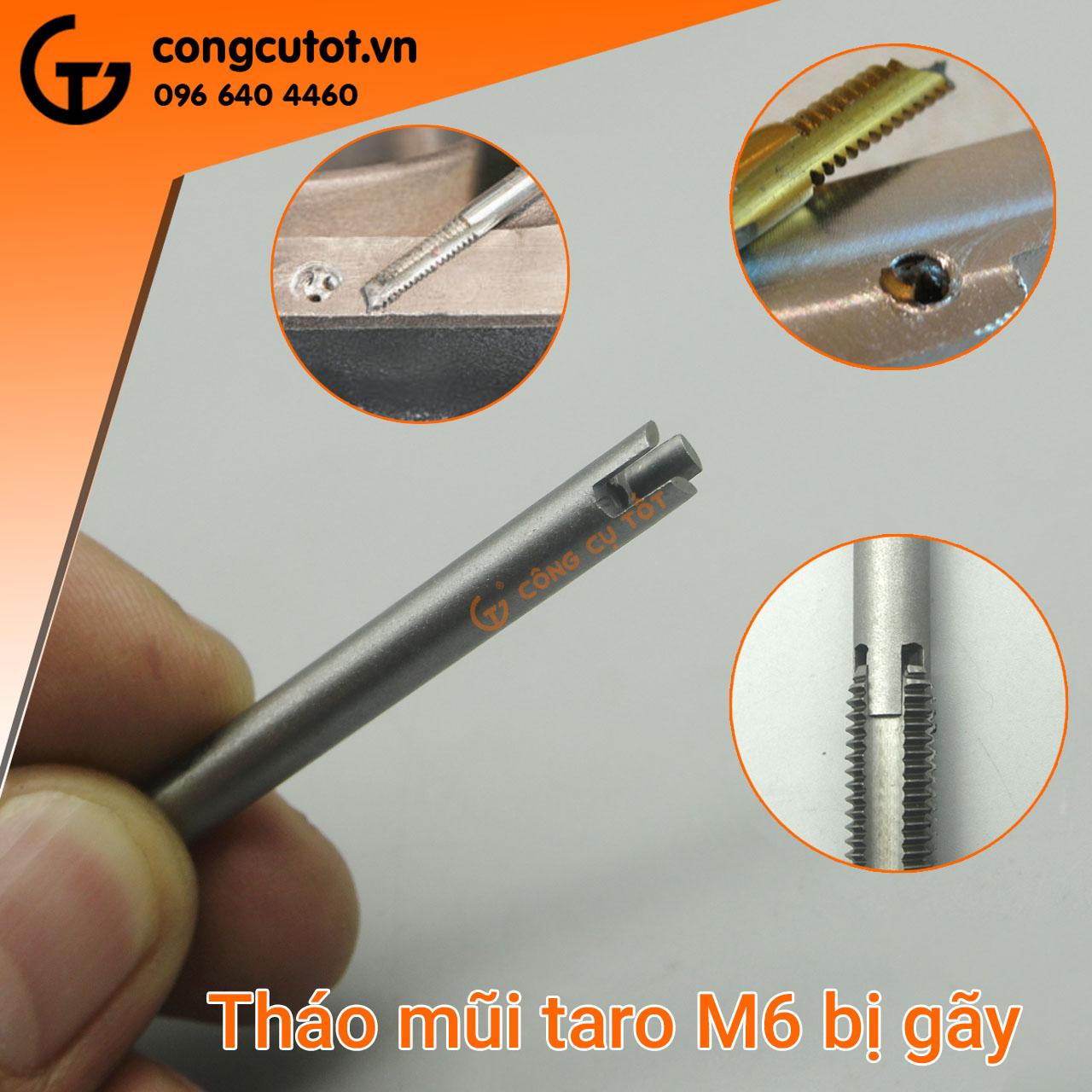Bộ 9 mũi tháo taro gãy M3-M16