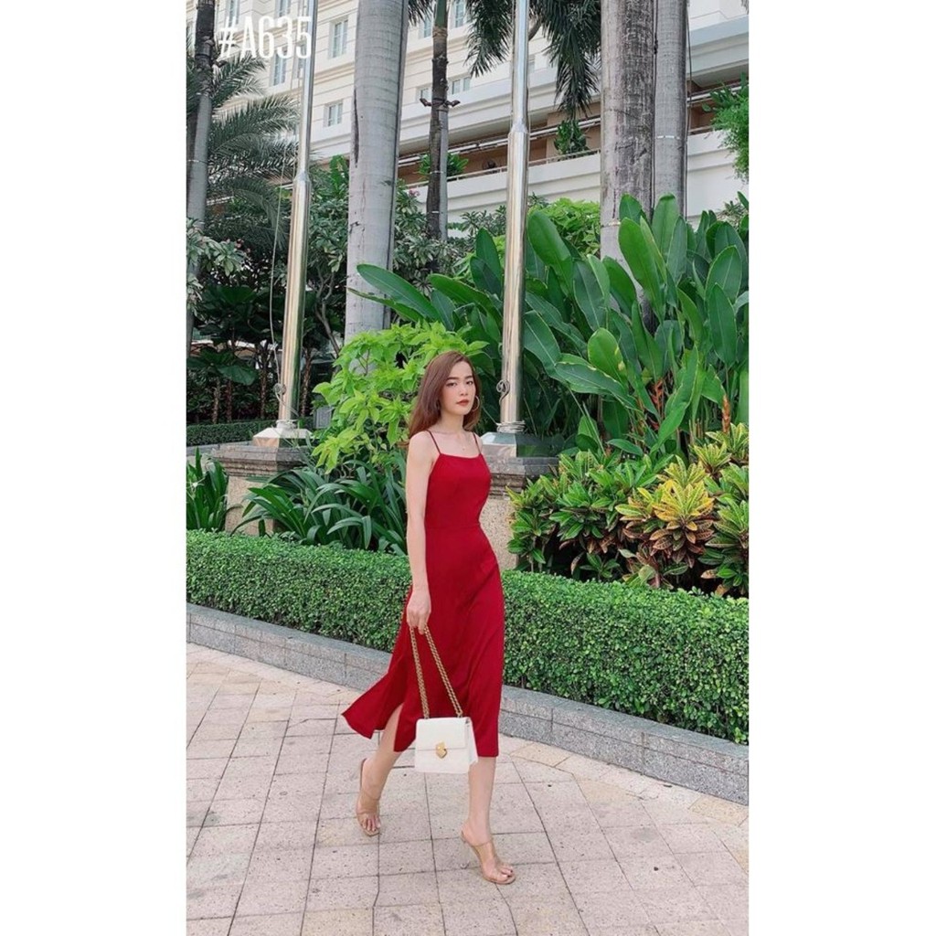 Đầm Maxi Trễ Vai Phối Đan Chéo Dây Lưng - MS324