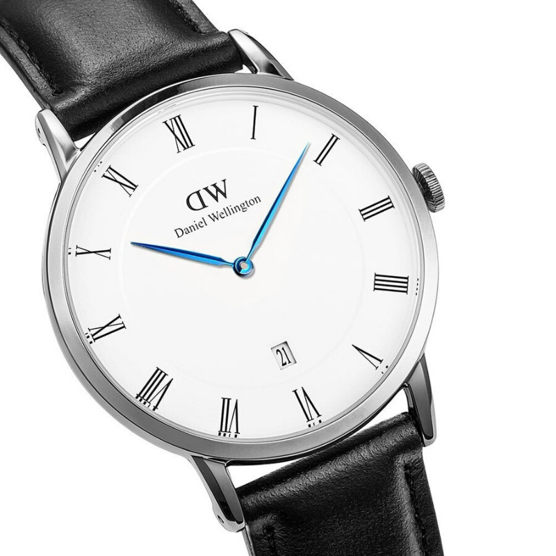 Giá bán Đồng hồ nam dây da DanieI WeIIington Size 38mm ,Đồng hồ nam mặt tròn,Đồng hồ nam chống nước , Fullbox