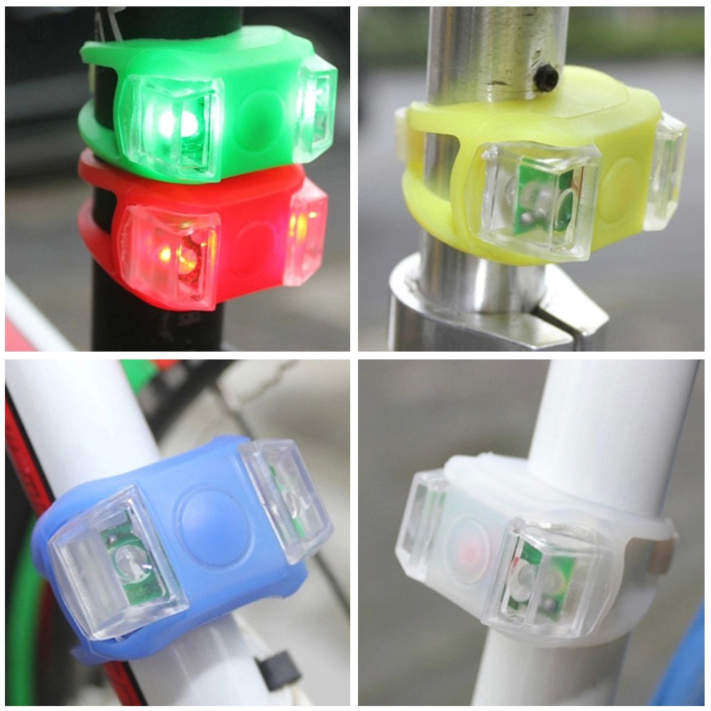 (CHỌN MÀU) Đèn Ếch Silicon Gắn Xe Đạp Với 2 Bóng LED Và 3 Chế Độ Sáng
