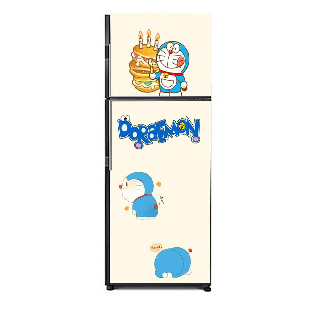 [HCM]Decal dán trang trí tủ lạnh Doraemon Mẫu 5