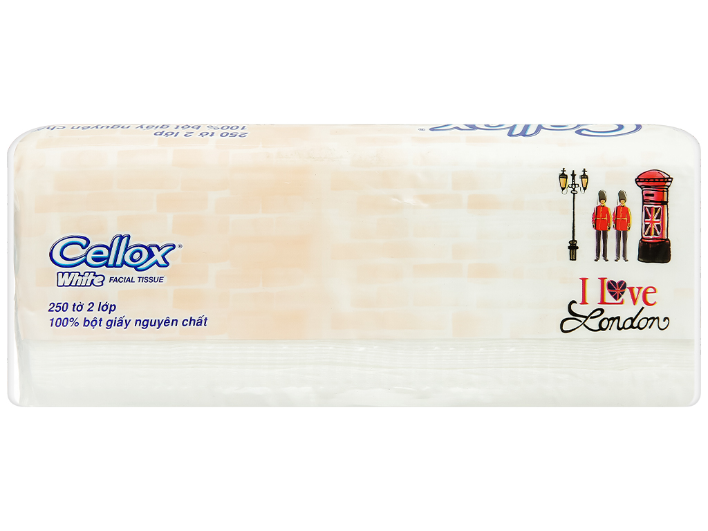 Khăn Giấy Cellox White Softpack 2 Lớp Gói 250 Tờ