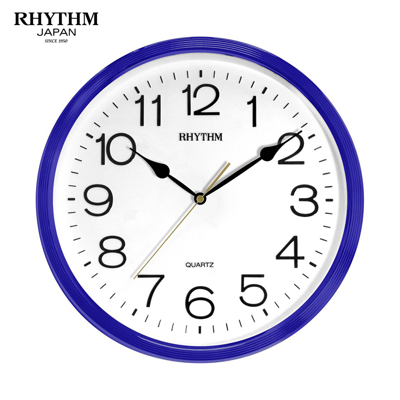 Đồng hồ treo tường Rhythm CMG734NR11 Basic Wall Clocks (Màu Xanh dương)