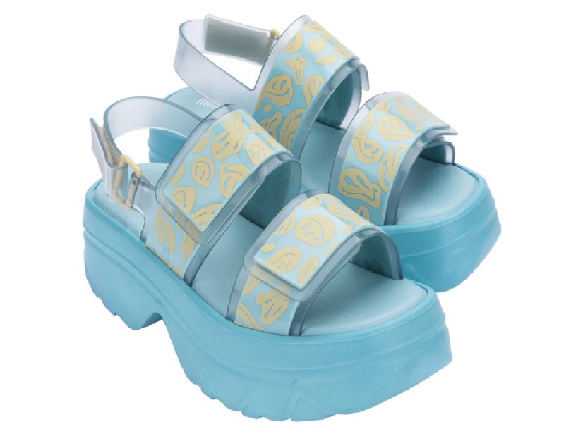 Giày Sandals đế xuồng Melissa Brave Platform AD - Xanh