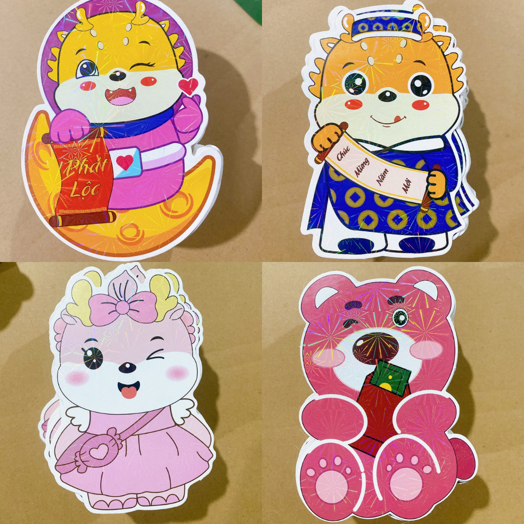 Bao Lì Xì Chibi Hình Rồng - Giáp Thìn 2024 Siêu Đáng Yêu