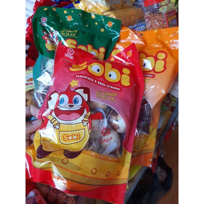 Kẹo thạch Sobi Chocolate và bánh cracker 320g và850g