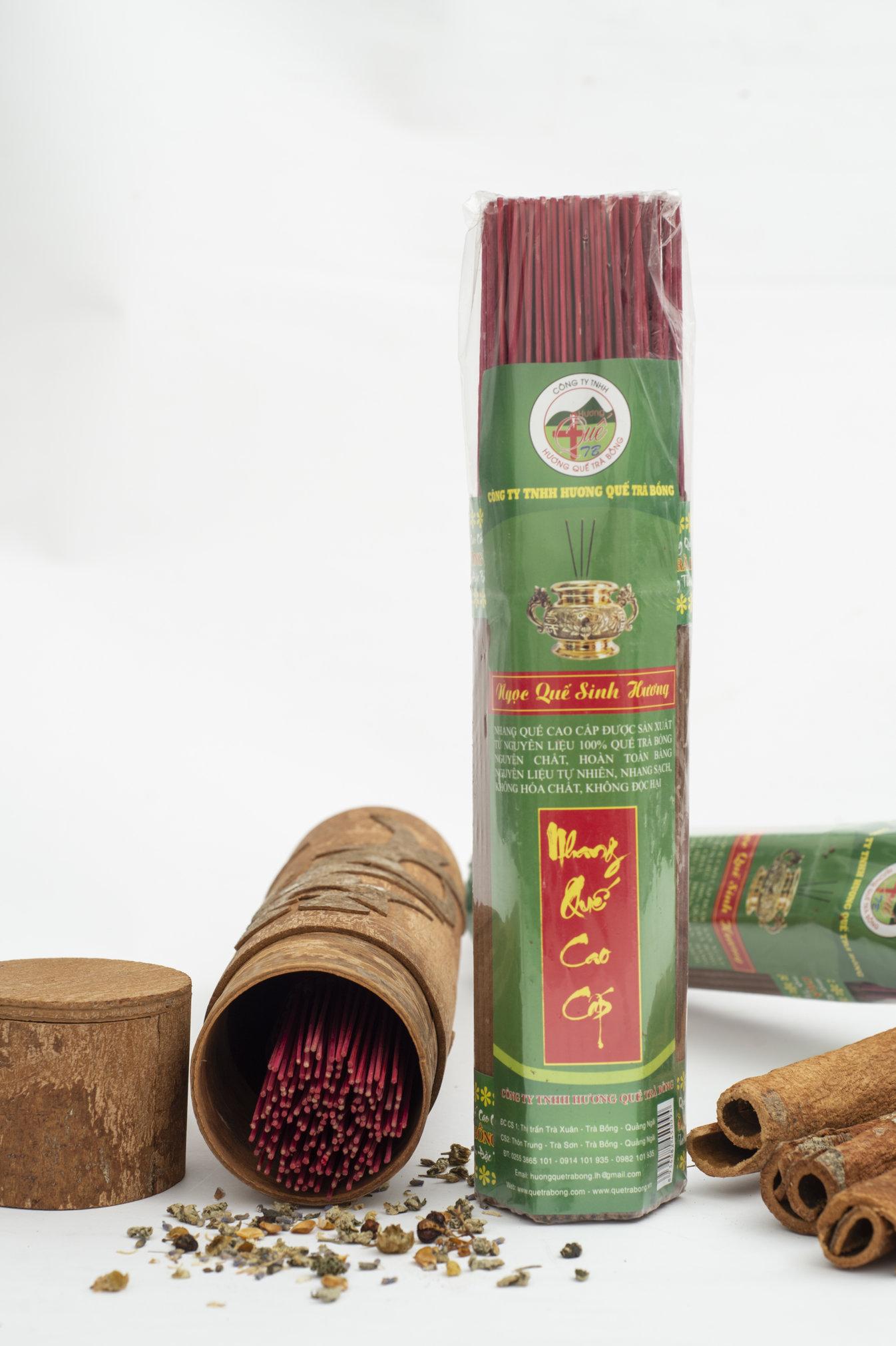 Hương Quế Trà Bồng, nhang quế cao cấp loại ngắn 30cm, 220 nén