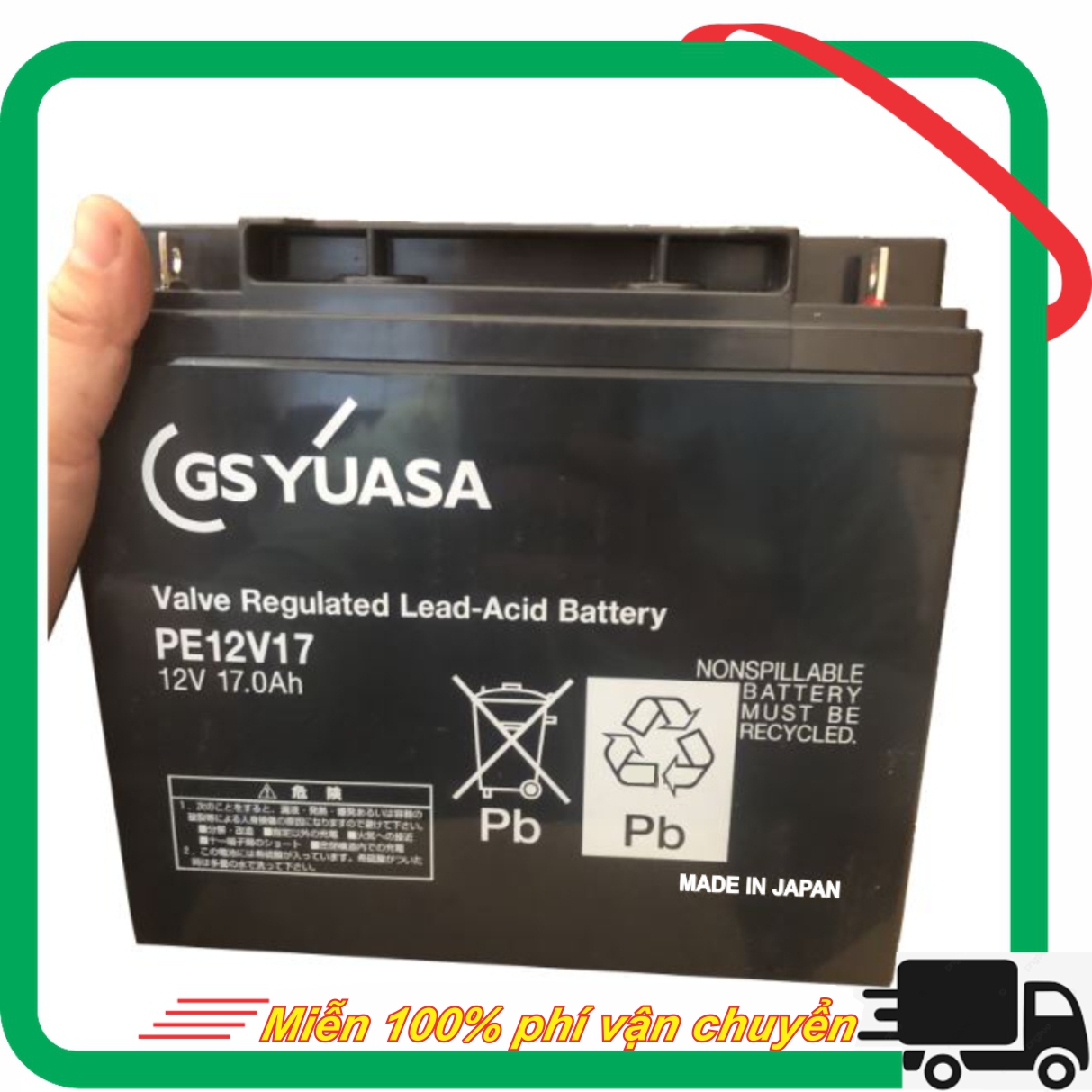 [HCM]Ắc quy điện YUASA_ hàng Nhật  12V_ 17ah
