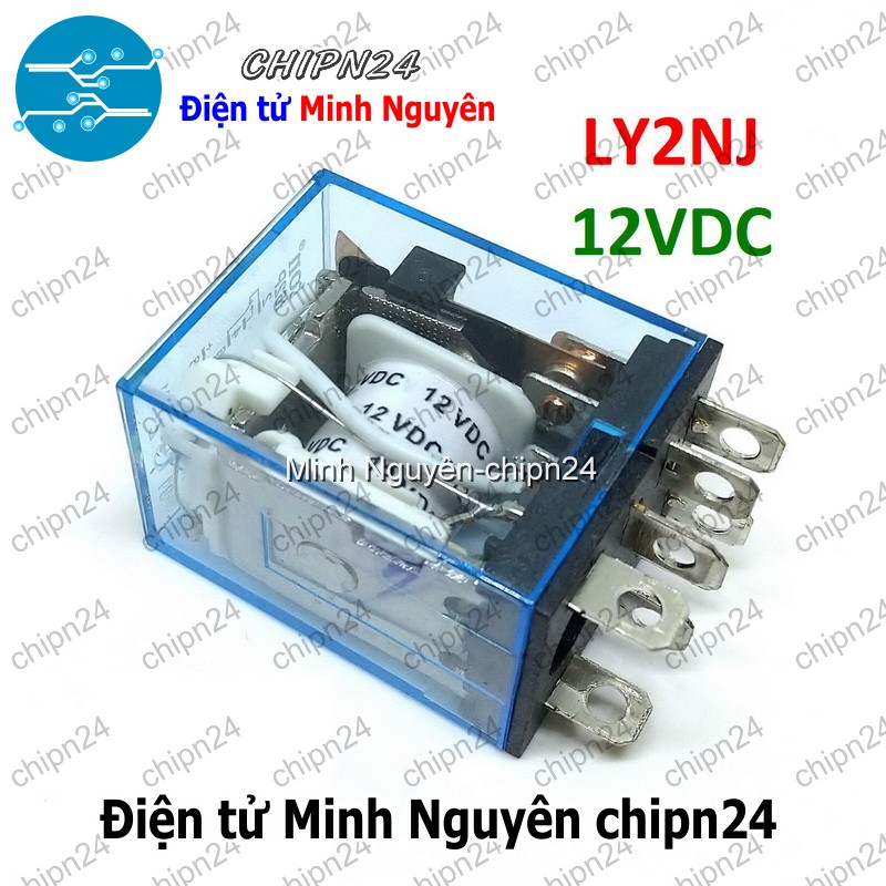 [1 con] (F86.T) Relay kiếng 8 chân 10A 12VDC (LY2NJ LY2N-J JQX-13F)