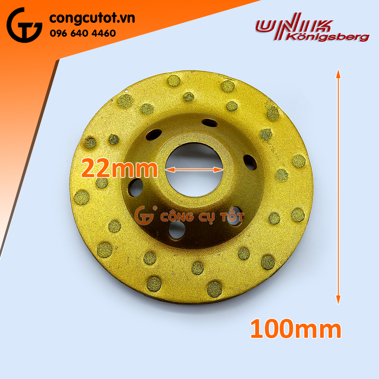 Bát mài phá bê tông cao cấp UNIK Φ100mm