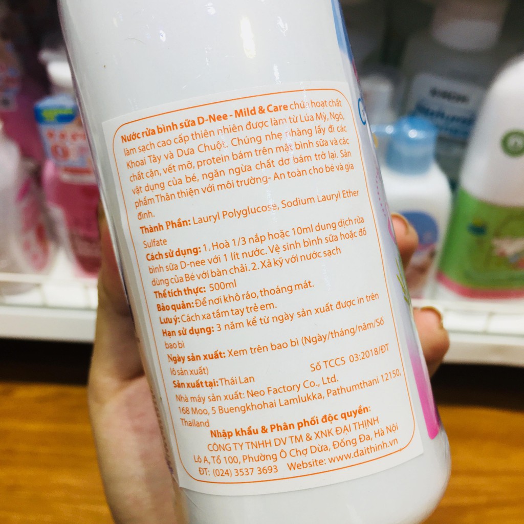Nước rửa bình sữa Dnee (Chính hãng có tem Công ty Đại Thịnh)