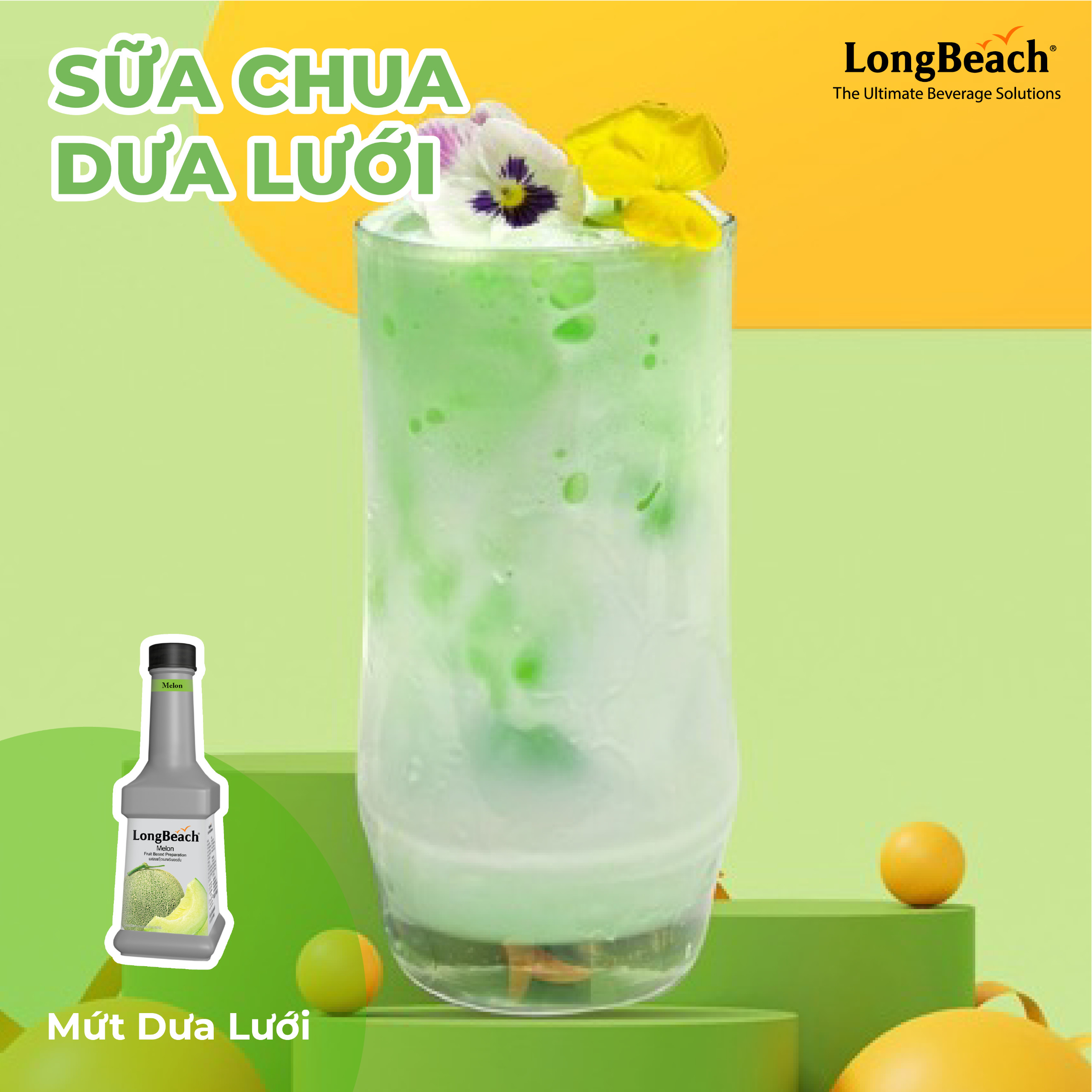 Mứt Dưa Lưới - LongBeach Melon Fruit Based Preperation 900 ml