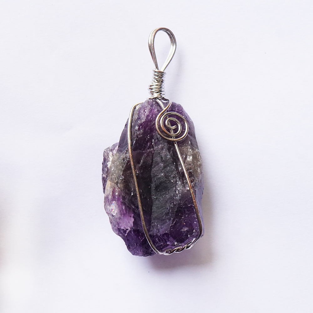 Mặt Dây Chuyền Thạch Anh Tím Amethyst Trái Tim