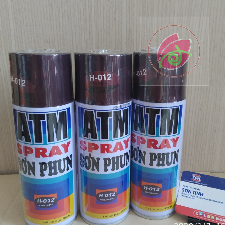 SƠN XỊT XE MÁY ATM MÀU HONDA DREAM H 012 màu nho H012 1 chai