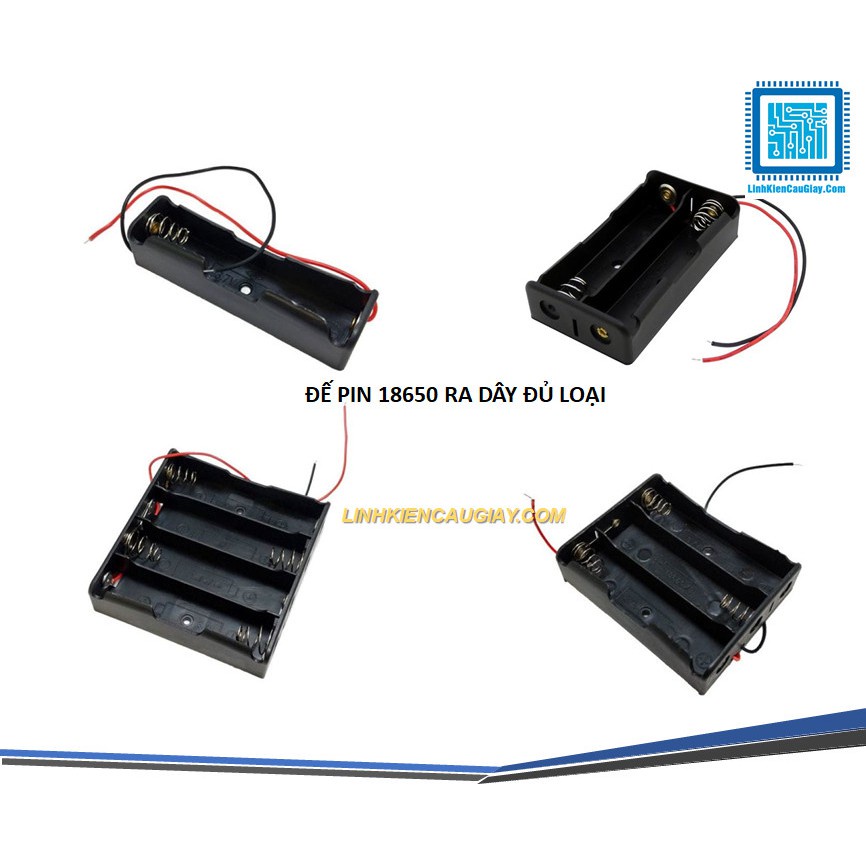 Hộp Đế Pin Ultrafire 18650 có dây (Đủ các loại)