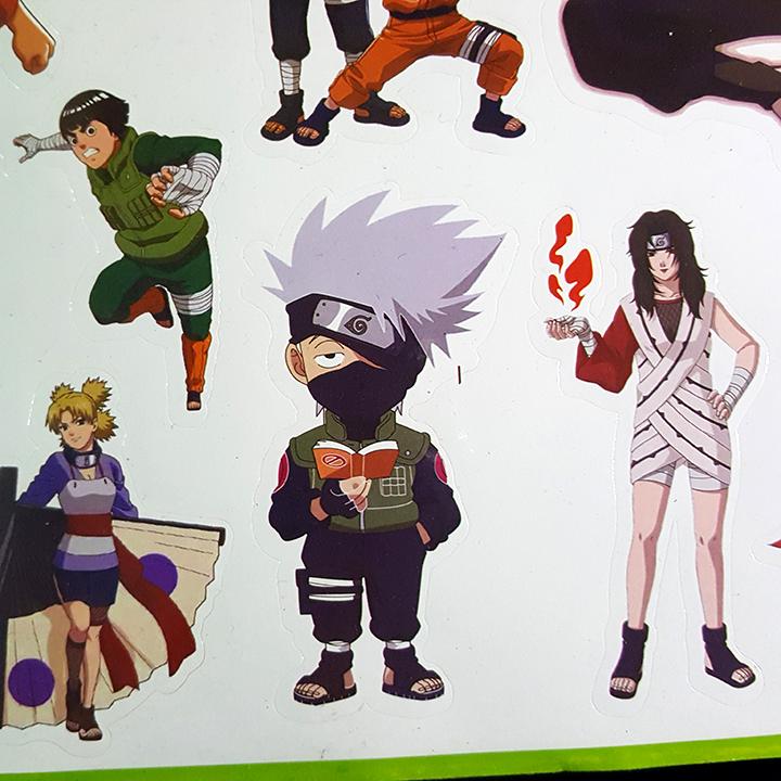 Tấm sticker dán chủ đề NARUTO ( kích thước 27cm x 37cm )