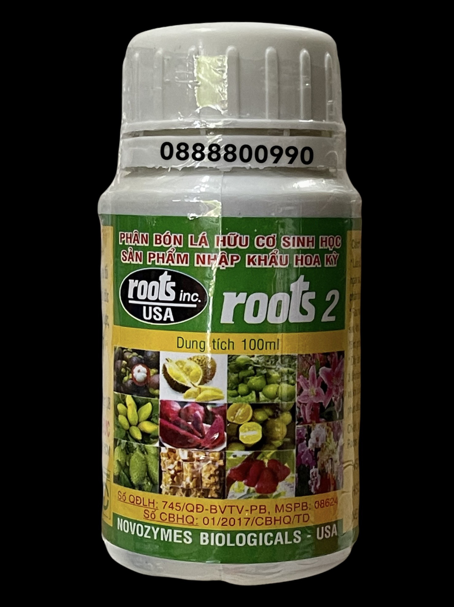 Phân bón Roots 2 USA chai 100ml kích ra rễ cực mạnh, phân bón lá hữu cơ sinh học nhập mỹ