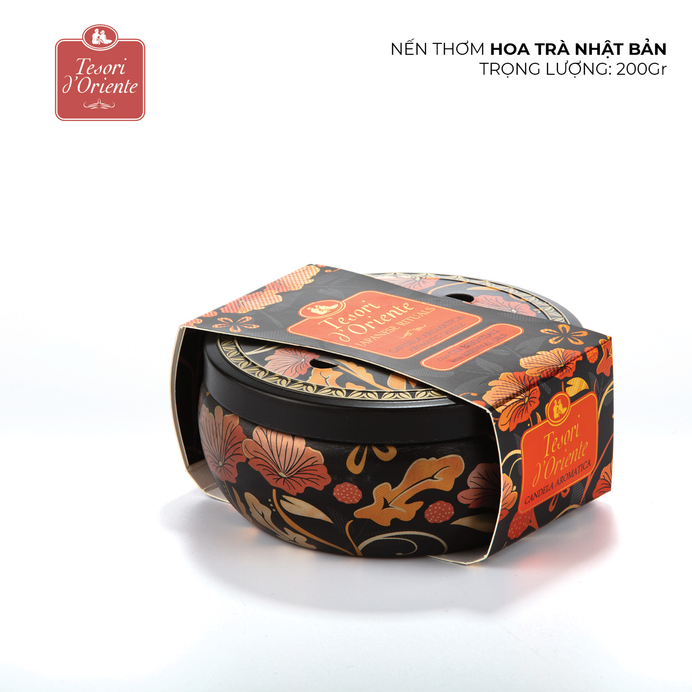 Nến thơm phòng Tesori d'Oriente Hoa trà Nhật Bản 200gr