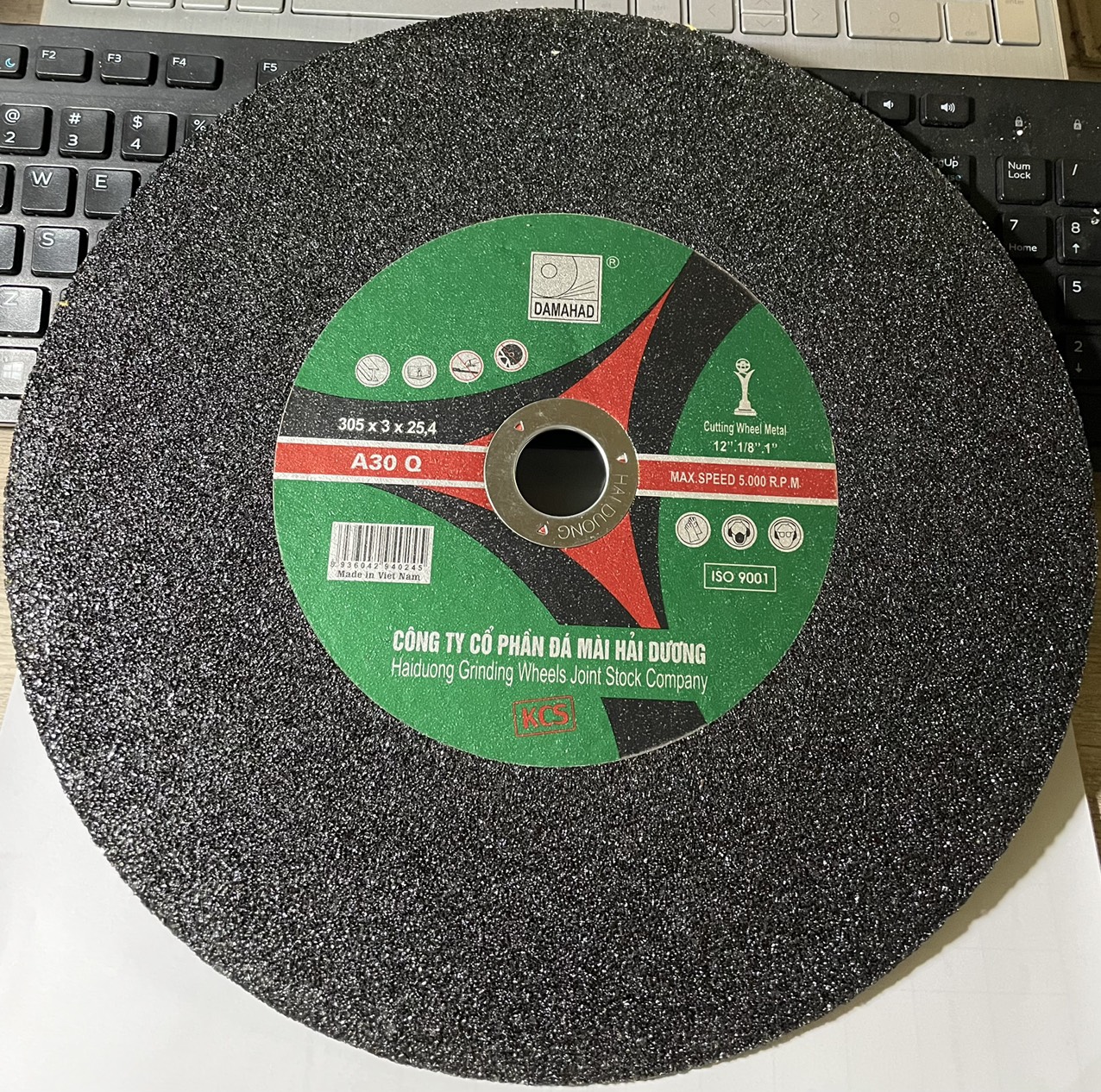 Đá cắt xanh,đen 3 tấc 305x3.0x25.4mm hải dương hàng chính hãng công ty