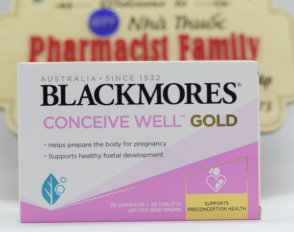 Hỗ Trợ Thụ Thai [Úc] Blackmores Well Conceive Gold - Vitamin Tổng Hợp, Sắt Và Omega 3 nhập khẩu