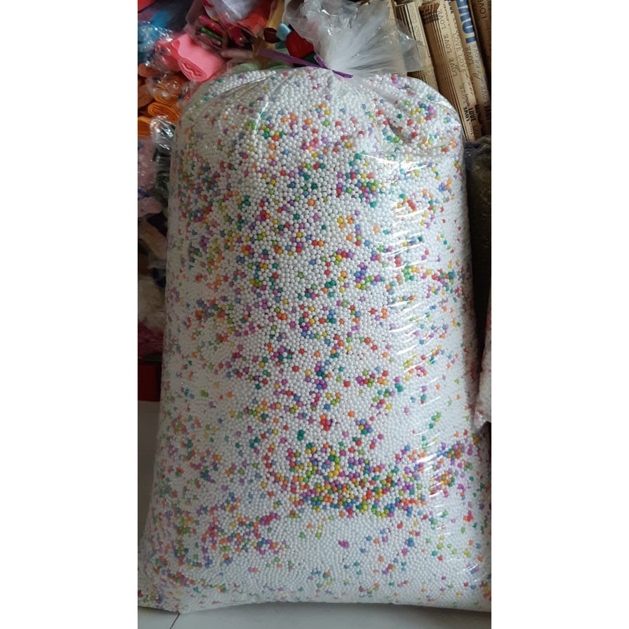 100gr Xốp hạt đủ màu làm quà (Bịch lớn)