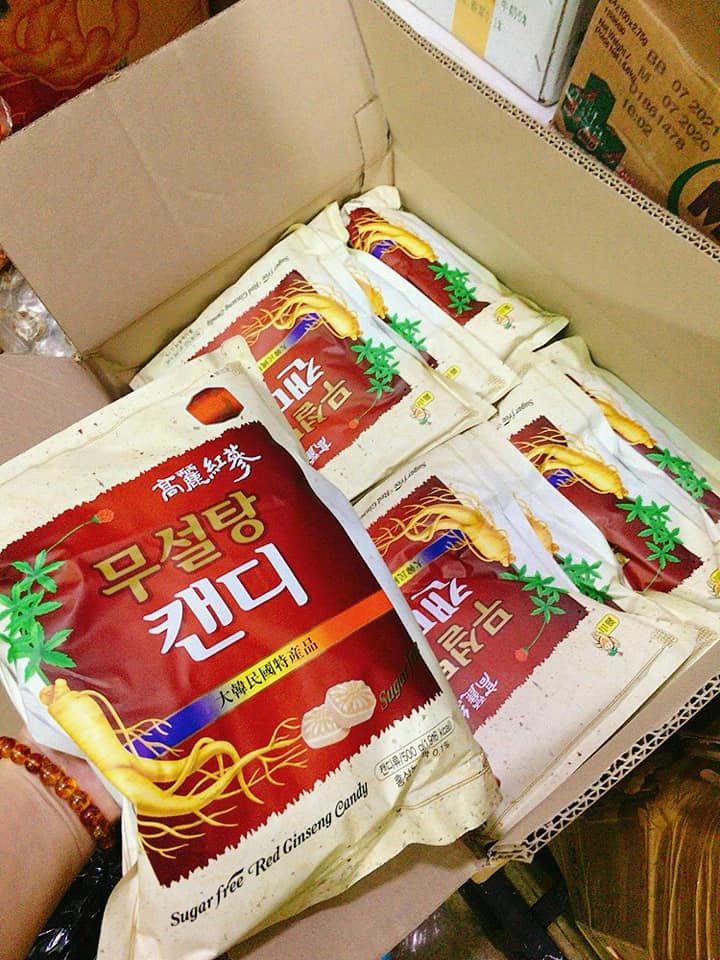 [HCM]Kẹo Hồng sâm không đường gói 500g