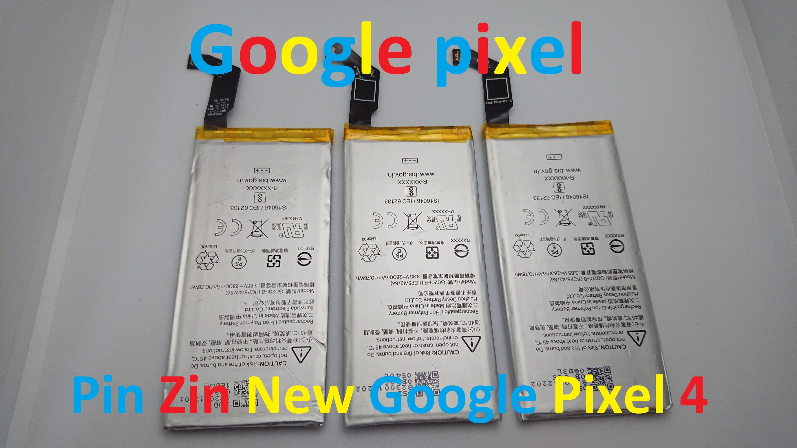 PIN ZIN NEW-ORIGINAL BATTERY GOOGLE PIXEL 4 : G020I-B