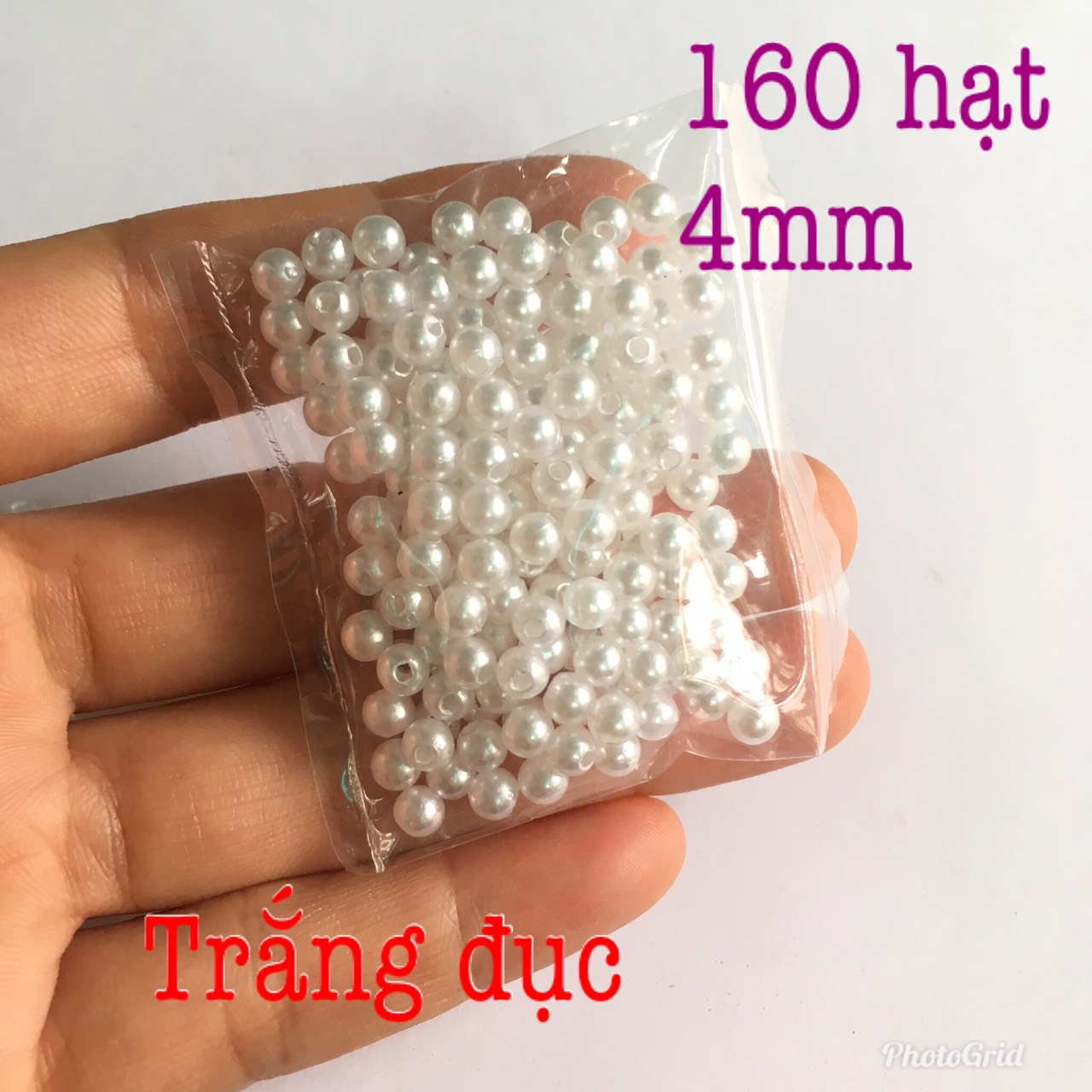 🌿Cườm nhựa ngọc trai loại tốt size 3-14mm có lỗ đính áo dài làm vòng tay