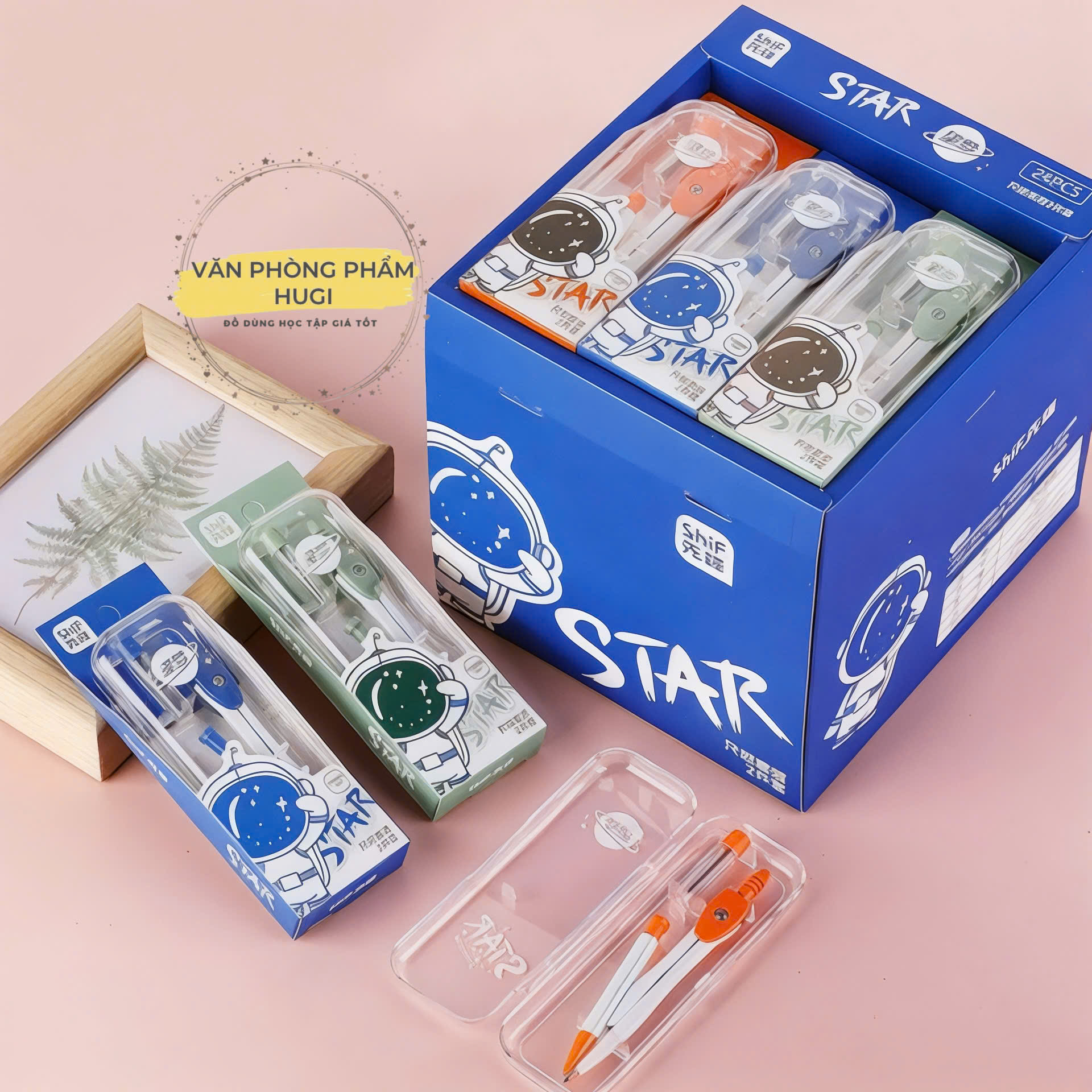 Hộp Compa Chì Bấm Vẽ Kỹ Thuật (ShiF 3121) Thân Kim Loại Chắc Chắn Dành Cho Học Sinh