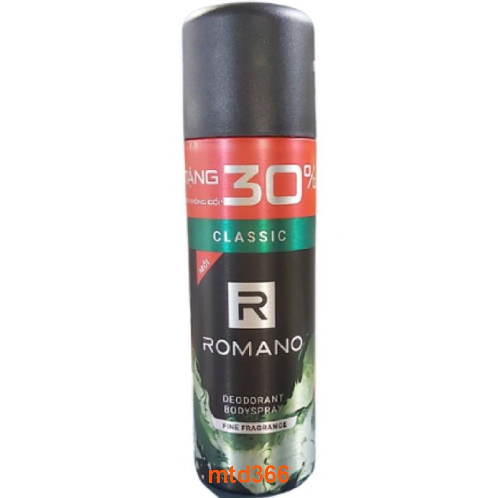 Xịt Khử Mùi Nam 150ml Romano Classic