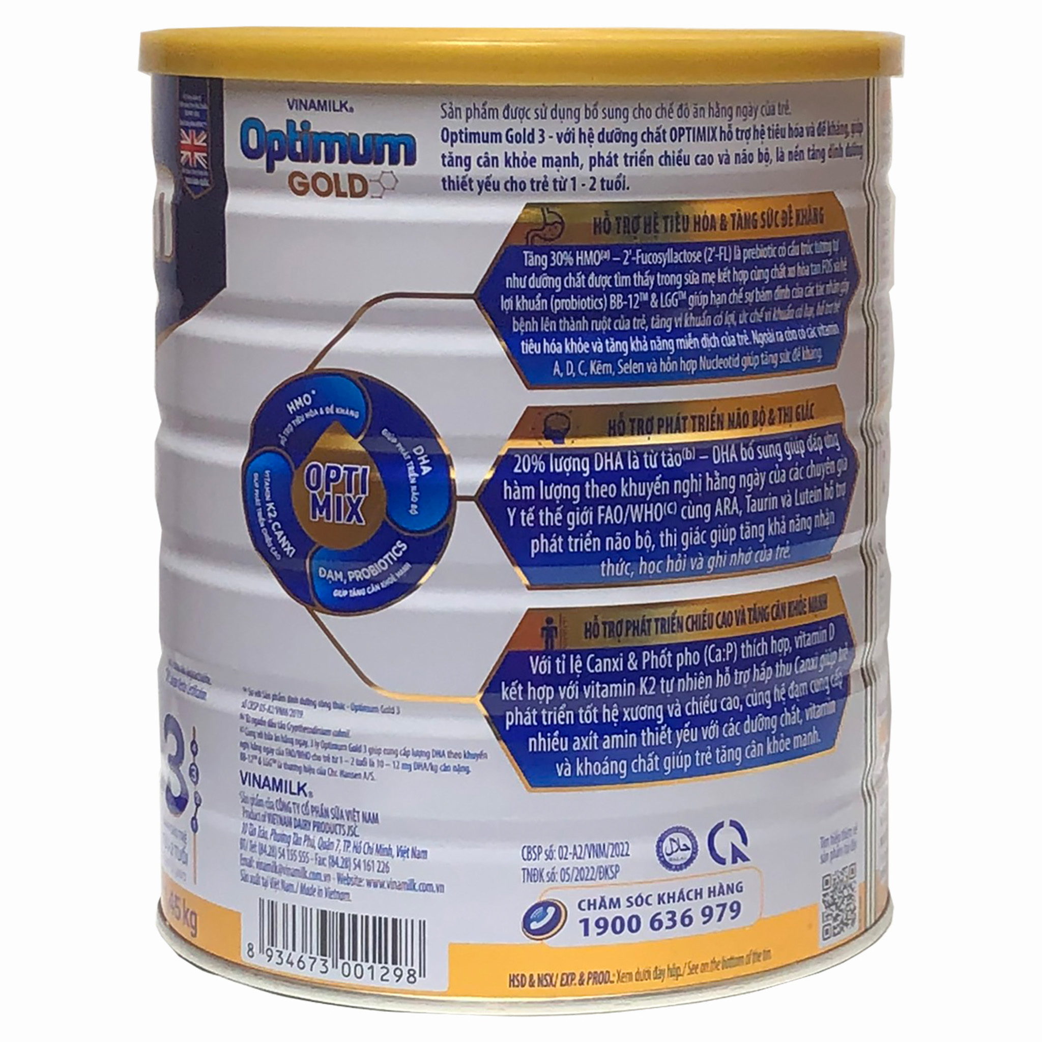 SỮA BỘT OPTIMUM GOLD OPTIMIX SỐ 3/4 1,45kg - huelanofficial