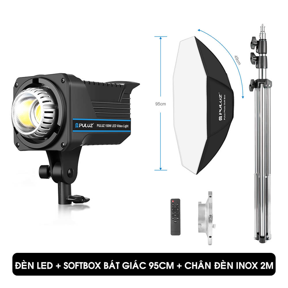 ĐÈN LED STUDIO 150W 3200K-5600K PULUZ (NGÀM BOWENS)