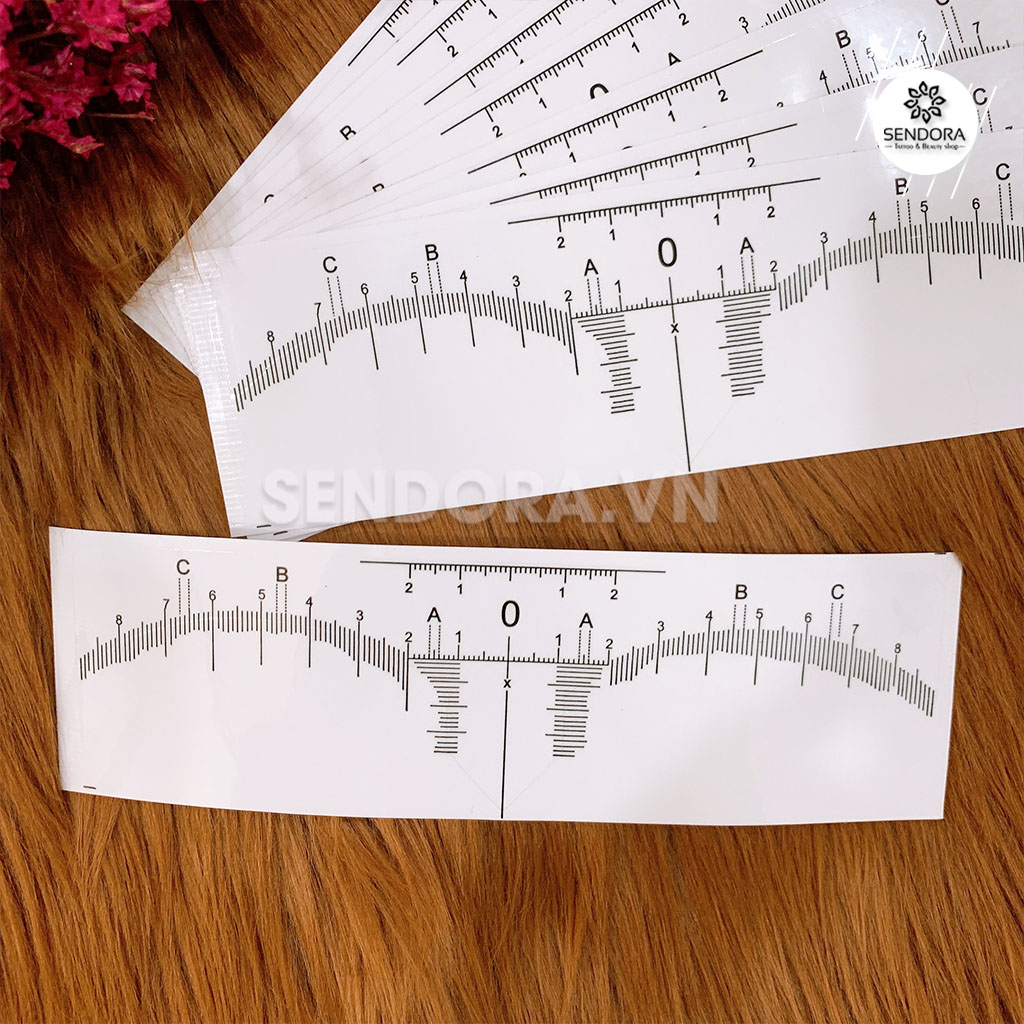 [HCM]Thước dán đo vẽ chân mày dùng 1 lần (10 cái)