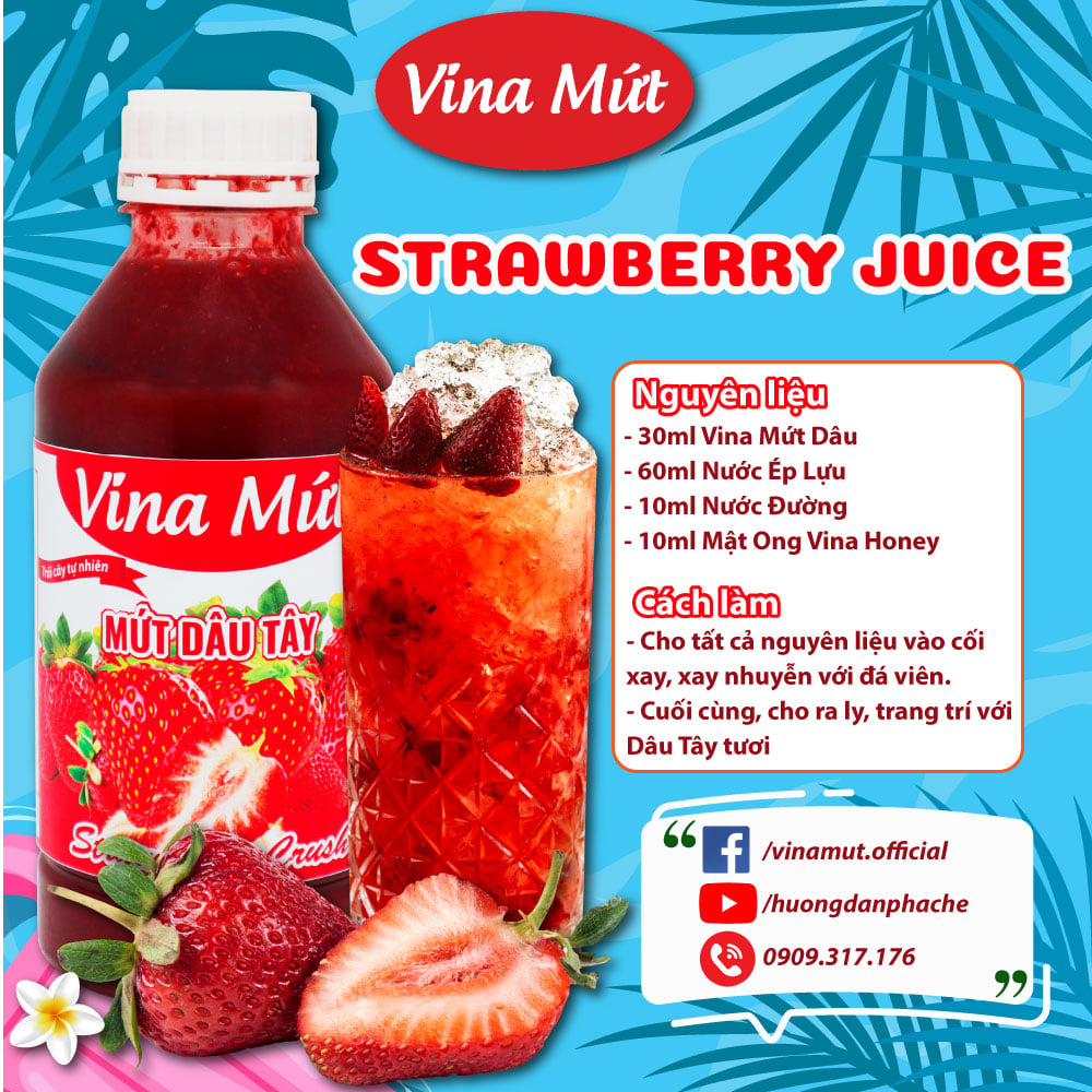 SINH TỐ DÂU VINA MỨT - 1000G