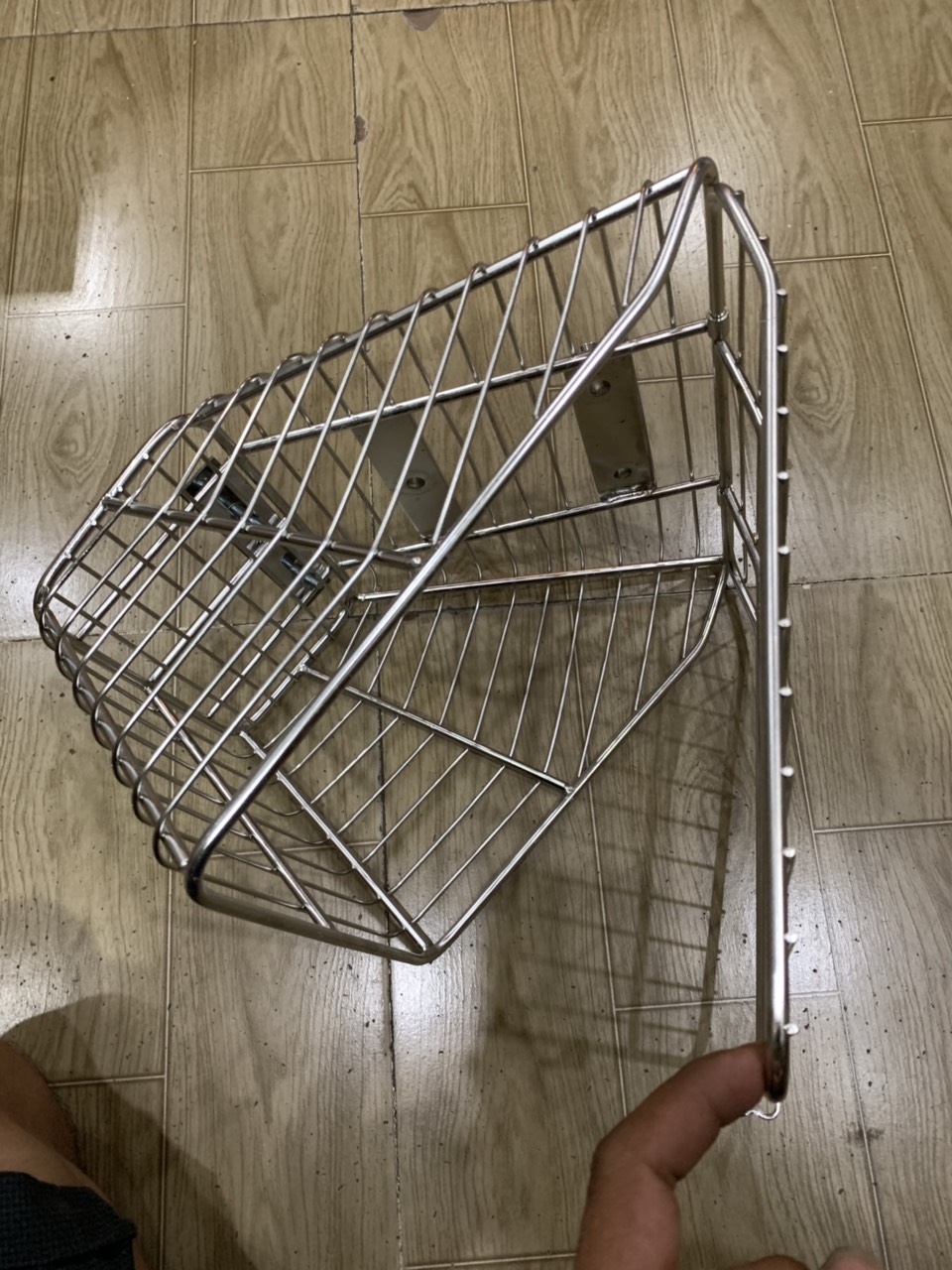 Rổ trước xe wave nhỏ có nắp inox