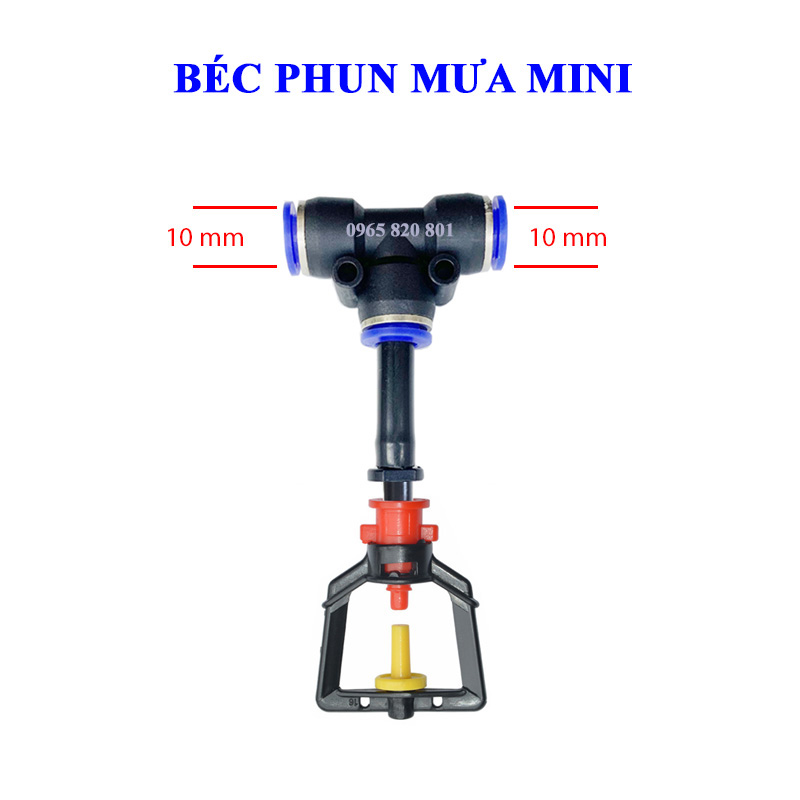 Béc xòe phun mưa mini kèm T 8,10,12mm