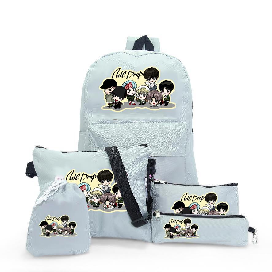 [HCM]Set ba lô học sinh ba lô cặp 5 món BTS siêu HOT