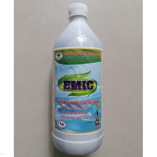 Emic 1 lít - chế phẩm sinh học gốc e.m vi sinh xử lý chất thải hữu cơ