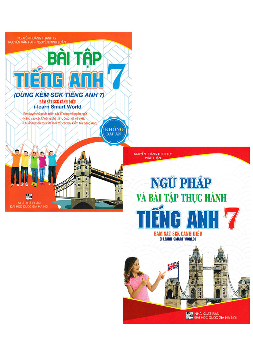 Combo 2 cuốn: bài tập tiếng anh lớp 7 - không đáp án + ngữ pháp và bài tập thực hành tiếng anh 7 - ha